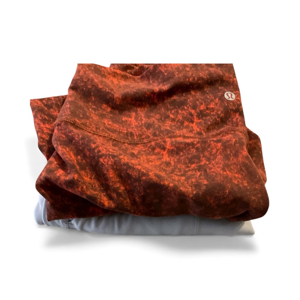 lululemon athletica - Set of 2 - Red Patterned and gray Leggings tights